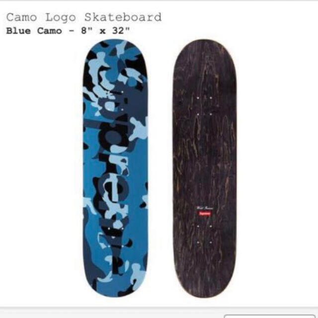 Camo Logo Skateboard Blue 8 x 32 デッキのサムネイル