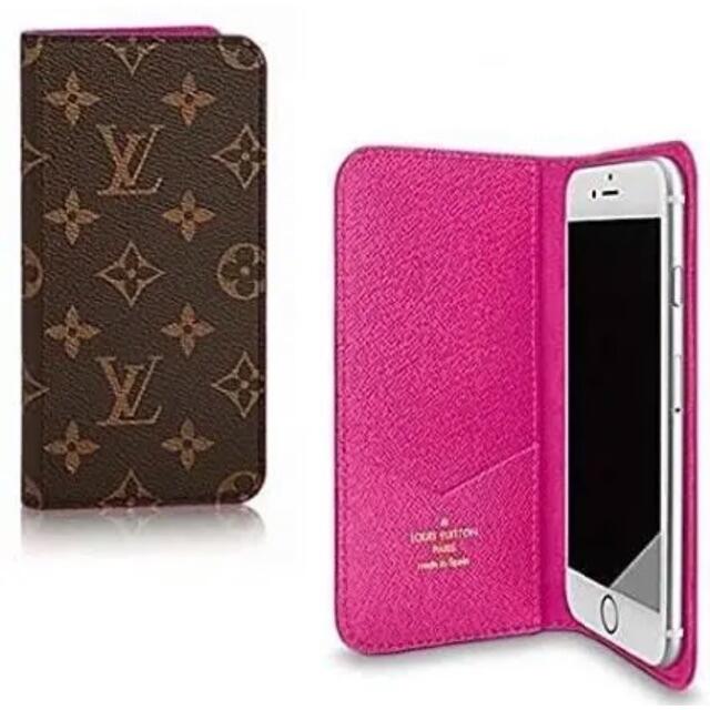 LOUIS VUITTON(ルイヴィトン)の[ルイヴィトン] iPhone フォリオ スマホカバー モノグラム ローズ ピン スマホ/家電/カメラのスマホアクセサリー(iPhoneケース)の商品写真