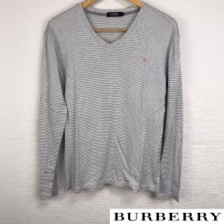 バーバリーブラックレーベル(BURBERRY BLACK LABEL)の美品 BURBERRY BLACK LABEL 長袖Tシャツ ボーダー サイズ3(Tシャツ/カットソー(七分/長袖))