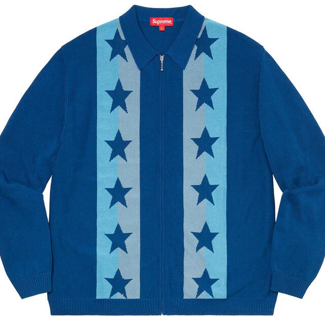 ★Supreme Stars zip up sweater polo Mサイズ