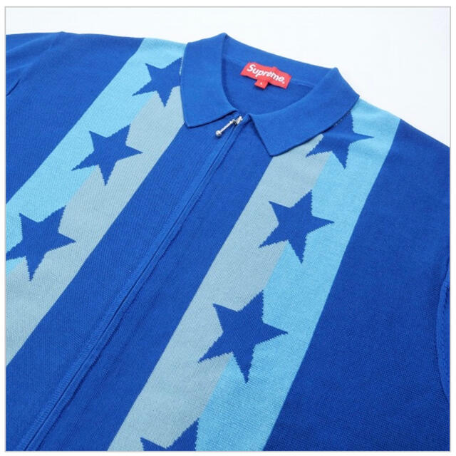 Supreme(シュプリーム)の★Supreme Stars zip up sweater polo Mサイズ メンズのトップス(ニット/セーター)の商品写真