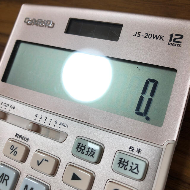 CASIO(カシオ)のCASIO JS-20WK-PK(ピンク) 実務電卓 12桁 インテリア/住まい/日用品のオフィス用品(オフィス用品一般)の商品写真