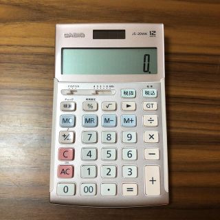 カシオ(CASIO)のCASIO JS-20WK-PK(ピンク) 実務電卓 12桁(オフィス用品一般)