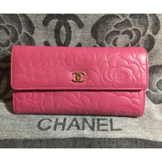 シャネル(CHANEL)のさなえ 様 専用 正規品 CHANEL カメリア 長財布 フラップ(財布)