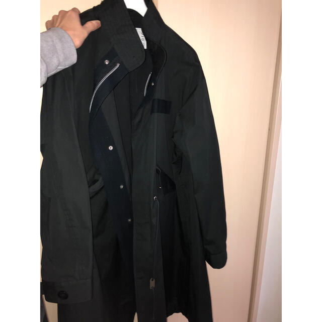 sacai(サカイ)の12月限定！sacai cotton mods coat black 2 メンズのジャケット/アウター(モッズコート)の商品写真