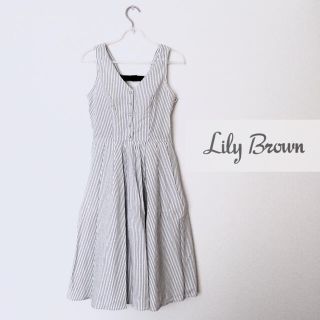 リリーブラウン(Lily Brown)のLily Brown ストライプワンピ(ひざ丈ワンピース)