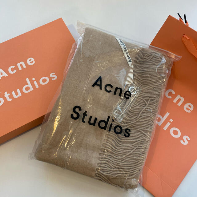 【最安】新品 Acne Studios アクネ 大判ストール ライトオートミール