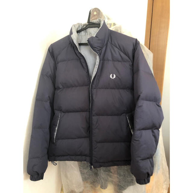 美品 FRED PERRY ハイネック キルティングJKT ダウン