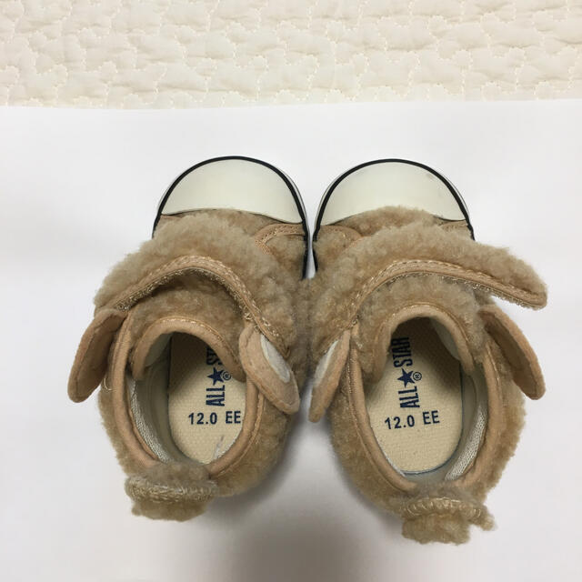 CONVERSE(コンバース)のコンバース　靴　12センチ　ベージュ　クマさん キッズ/ベビー/マタニティのベビー靴/シューズ(~14cm)(スニーカー)の商品写真