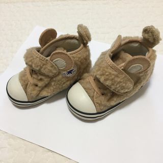 コンバース(CONVERSE)のコンバース　靴　12センチ　ベージュ　クマさん(スニーカー)