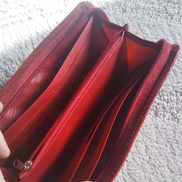  長財布  赤色 メンズのファッション小物(長財布)の商品写真