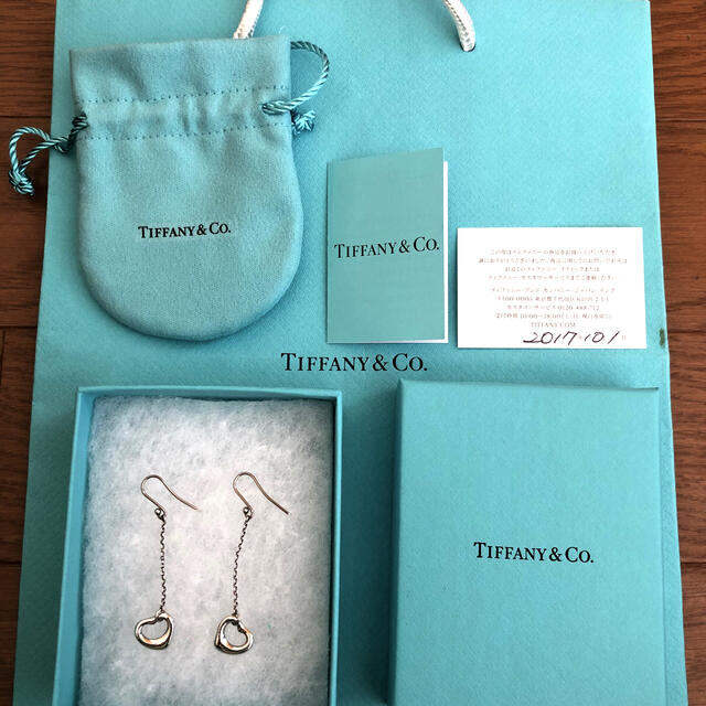 Tiffany ティファニー ハートドロップピアスシルバー