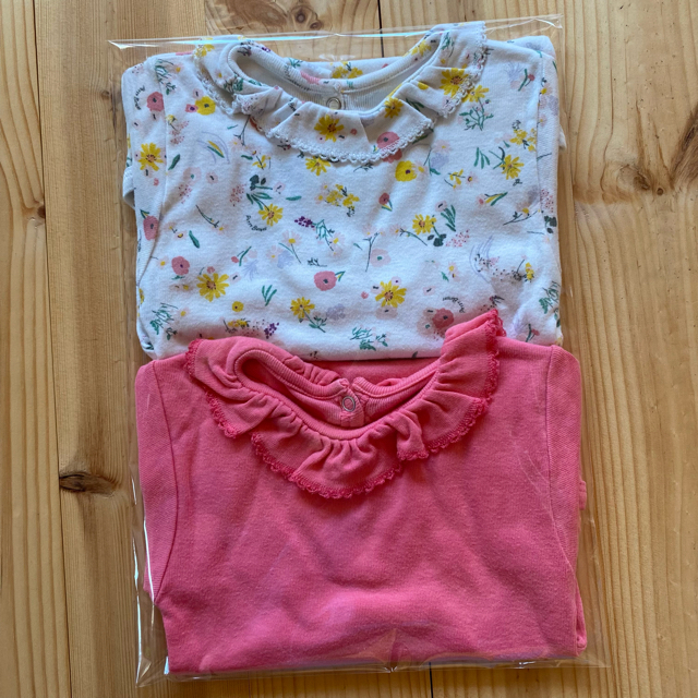 PETIT BATEAU(プチバトー)のプチバトー　肌着　衿つき半袖ボディ　2点セット　18m/81cm  キッズ/ベビー/マタニティのベビー服(~85cm)(肌着/下着)の商品写真