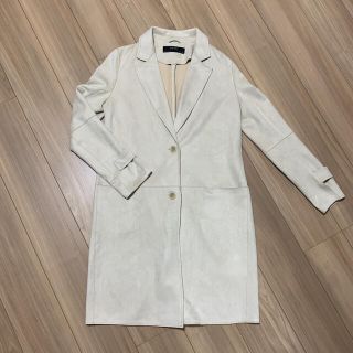 ザラ(ZARA)のZARA チェスターコート　ベージュ　ロングコート(チェスターコート)