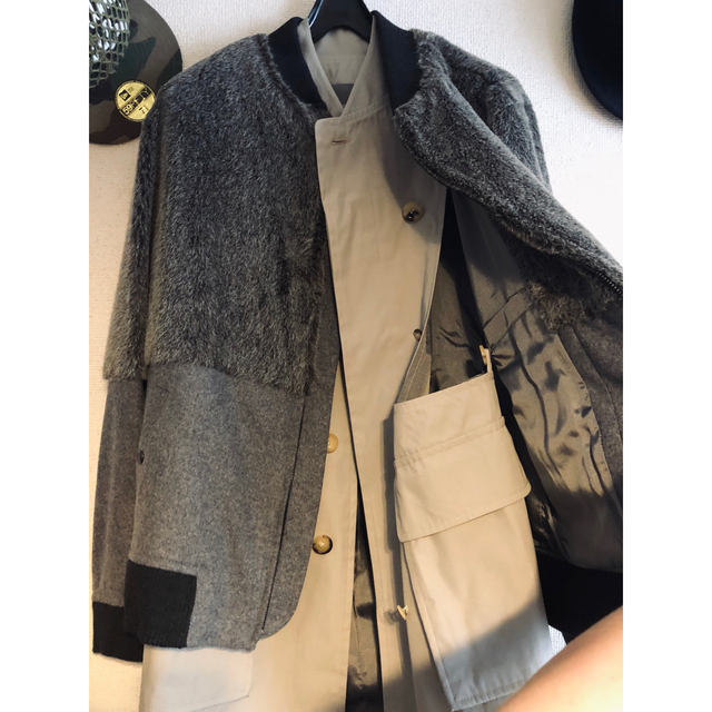 Maison Martin Margiela(マルタンマルジェラ)の【最終値下げ】casely hayford ドッキングブルゾンコート メンズのジャケット/アウター(ブルゾン)の商品写真