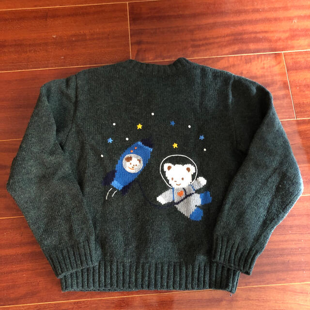 familiar(ファミリア)の☆familiar・ファミちゃん宇宙柄カーディガン120☆ キッズ/ベビー/マタニティのキッズ服男の子用(90cm~)(カーディガン)の商品写真