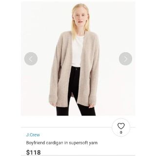 ジェイクルー(J.Crew)のJ. Crew Boyfriend cardigan in Supersoft (カーディガン)