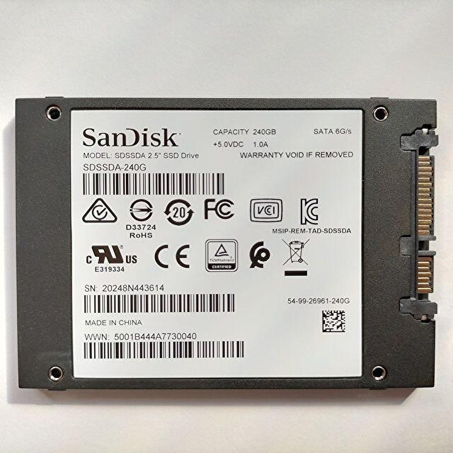 SanDisk - SSD 240GB SanDisk製 2.5インチの通販 by 小麦's shop｜サン ...
