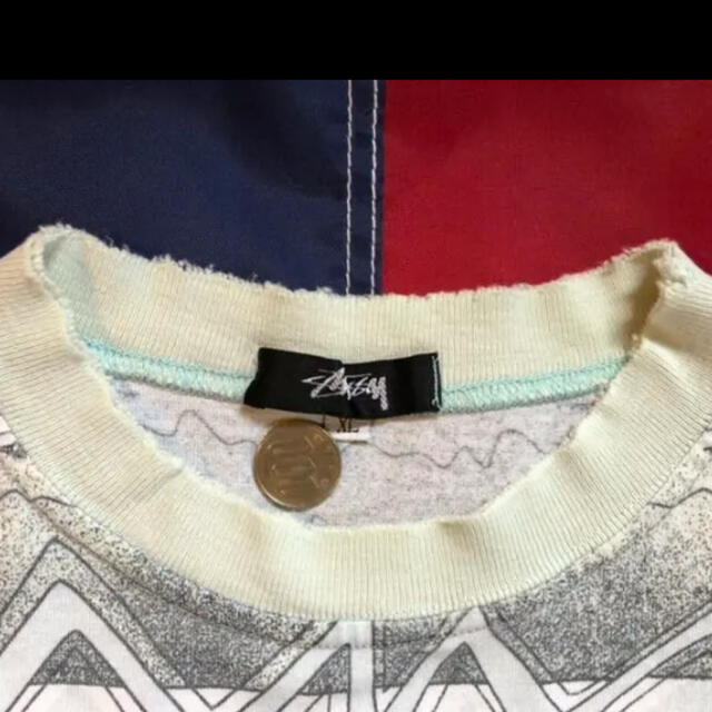 超激レア!超希少!80s oldstussy 初期バータグ 総柄 波 渦巻 【時間