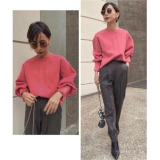 アメリヴィンテージ(Ameri VINTAGE)のAmeri vintage 2way hook knit pink(ニット/セーター)