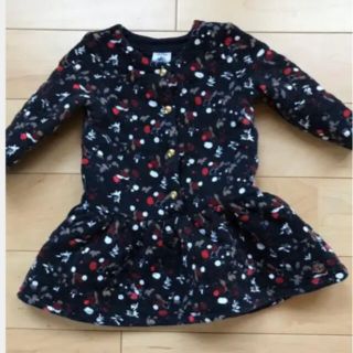 プチバトー(PETIT BATEAU)のプチバトー　12m/74cm キルティングワンピース♡(ワンピース)