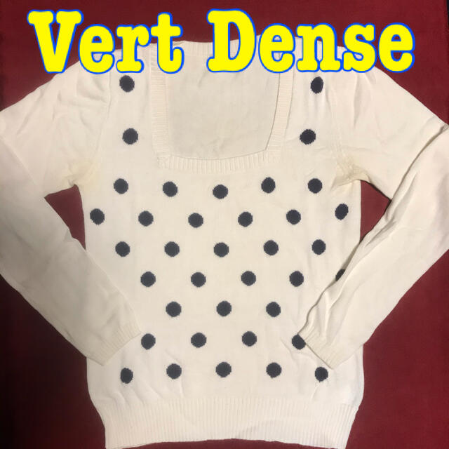 Vert Dense(ヴェールダンス)のヴェールダンス　Vert Dense ドット柄　コットンニット　カットソー レディースのトップス(ニット/セーター)の商品写真