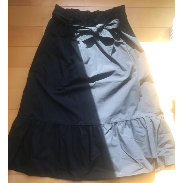 UNIQLO(ユニクロ)のUNIQLO ハイウエストリボンフリルスカート レディースのスカート(ロングスカート)の商品写真