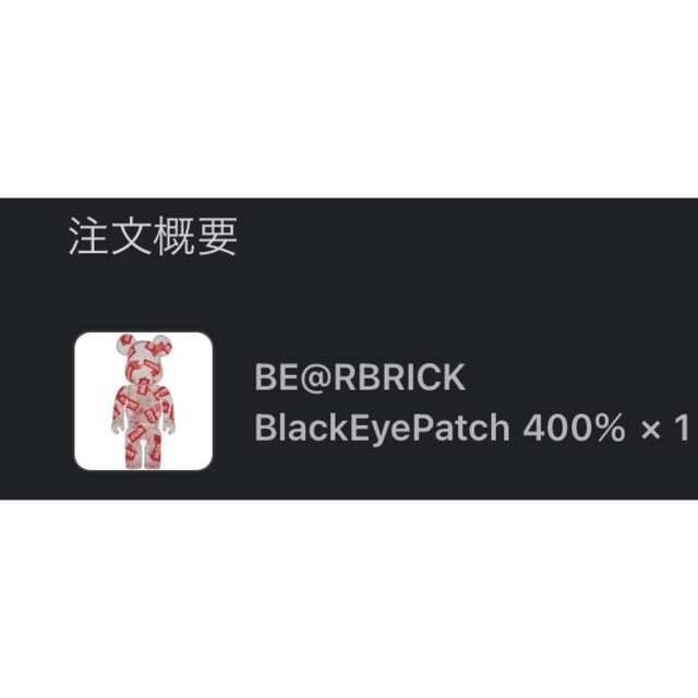 MEDICOM TOY   BE@RBRICK BlackEyePatch ％ ベアブリックの通販 by