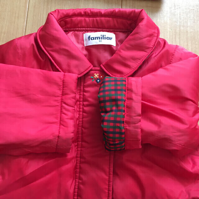 familiar(ファミリア)のファミリア　女の子コート,ニット帽　セット キッズ/ベビー/マタニティのベビー服(~85cm)(ジャケット/コート)の商品写真
