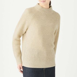 ムジルシリョウヒン(MUJI (無印良品))の無印良品 ヤク入りウール畦編みモックネックセーター(ニット/セーター)