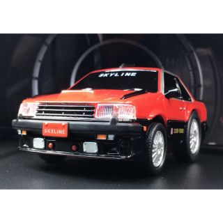 ニッサン(日産)のスカイライン RS ターボ R30 前期 赤/黒 ドライブタウン プルバックカー(ミニカー)