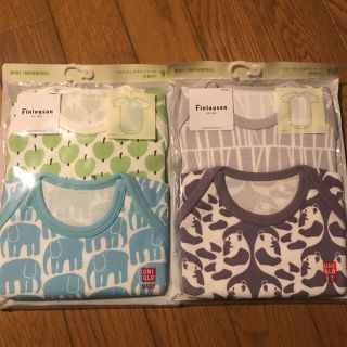 ユニクロ(UNIQLO)のユニクロ　クルーネックボディスーツ　2P 　Finlayson(下着)