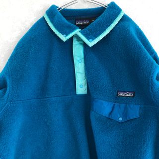 パタゴニア(patagonia)の【値下げ】パタゴニア　シンチラ　プルオーバー　ブルー　USA製(マウンテンパーカー)