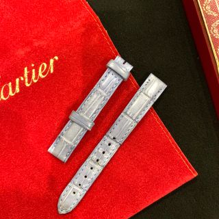 カルティエ(Cartier)のカルティエ純正　タンクアメリカンSM用　13mmアリゲーター　②チョークブルー(腕時計)