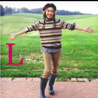 ユニクロ(UNIQLO)の紗栄子さん着用　ユニクロ　ボーダークルーネックセーター L(ニット/セーター)