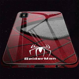 スパイダーマン iPhoneケース 光沢のあるガラス素材(iPhoneケース)