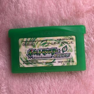 ゲームボーイアドバンス(ゲームボーイアドバンス)のGBA ポケットモンスター　リーフグリーン(携帯用ゲームソフト)