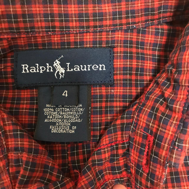 POLO RALPH LAUREN(ポロラルフローレン)のポロ　ラルフローレン  ジュニア　長袖シャツ　4 (110) キッズ/ベビー/マタニティのキッズ服男の子用(90cm~)(Tシャツ/カットソー)の商品写真