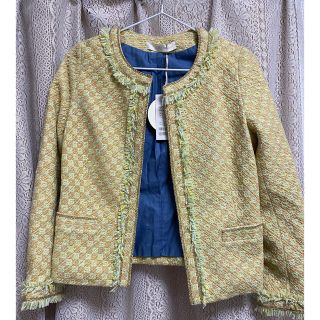 アメリヴィンテージ ツイードジャケット ノーカラージャケット