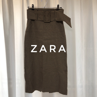 ザラ(ZARA)のTOMOさん専用　ZARA 千鳥格子柄タイトスカート XS(ひざ丈スカート)