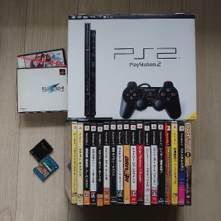 PlayStation2 - PS2 薄型 本体 ソフト17本 メモリーカード セット