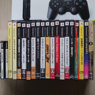 PlayStation2 - PS2 薄型 本体 ソフト17本 メモリーカード セット