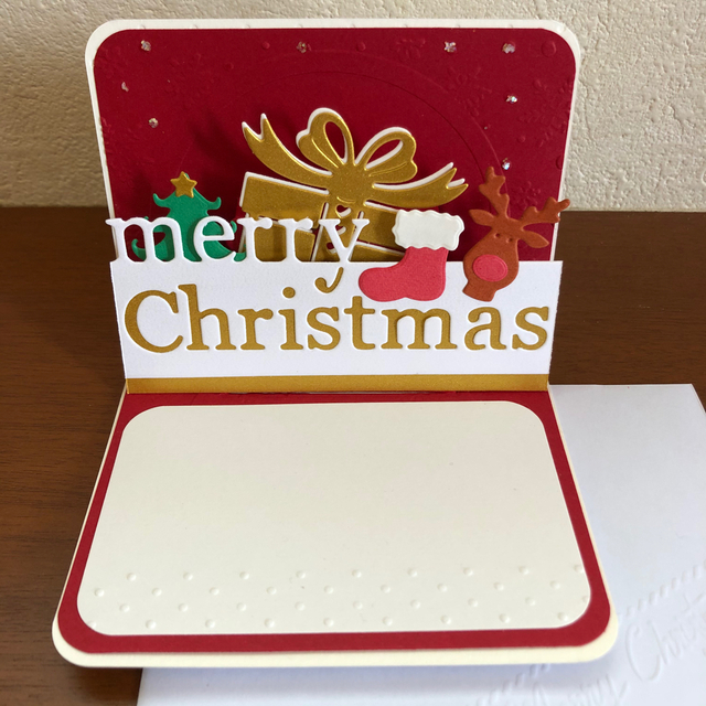 あんみつ姫様　クリスマスカードと封筒 ハンドメイドの文具/ステーショナリー(カード/レター/ラッピング)の商品写真