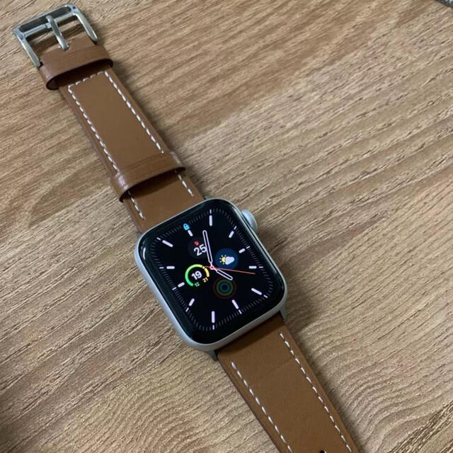 Apple Watch(アップルウォッチ)の【新品無料】Applewatch6/5/4レザーバンド本革アップルウォッチベルト メンズの時計(レザーベルト)の商品写真