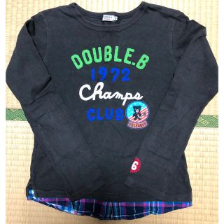 ダブルビー(DOUBLE.B)のミキハウスダブルB重ね着風長袖Tシャツ150(Tシャツ/カットソー)