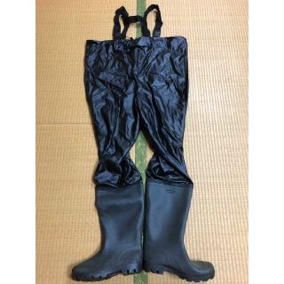 新品未使用　胴付き長靴ウェーダー(WADER)　ブラックM25cm(ウエア)