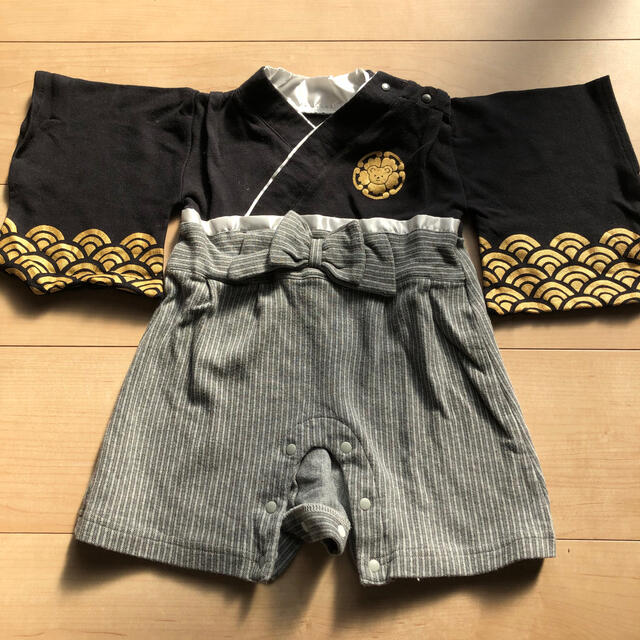 ベビー なんちゃって 袴  キッズ/ベビー/マタニティのベビー服(~85cm)(セレモニードレス/スーツ)の商品写真