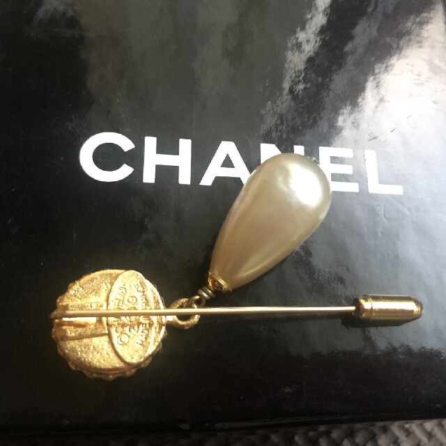 CHANEL☆ヴィンテージシャネル パール クローバー ピンブローチ