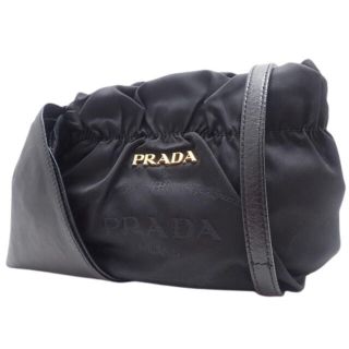 プラダ(PRADA)のプラダ リボン ショルダーバッグ ナイロン ブラック黒 40800058894(ショルダーバッグ)