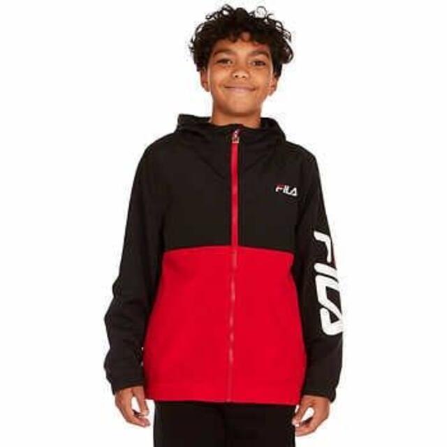 FILA(フィラ)の未使用 140~150cm ★ FILA フルジップ ウインドブレーカー 黒 キッズ/ベビー/マタニティのキッズ服男の子用(90cm~)(ジャケット/上着)の商品写真